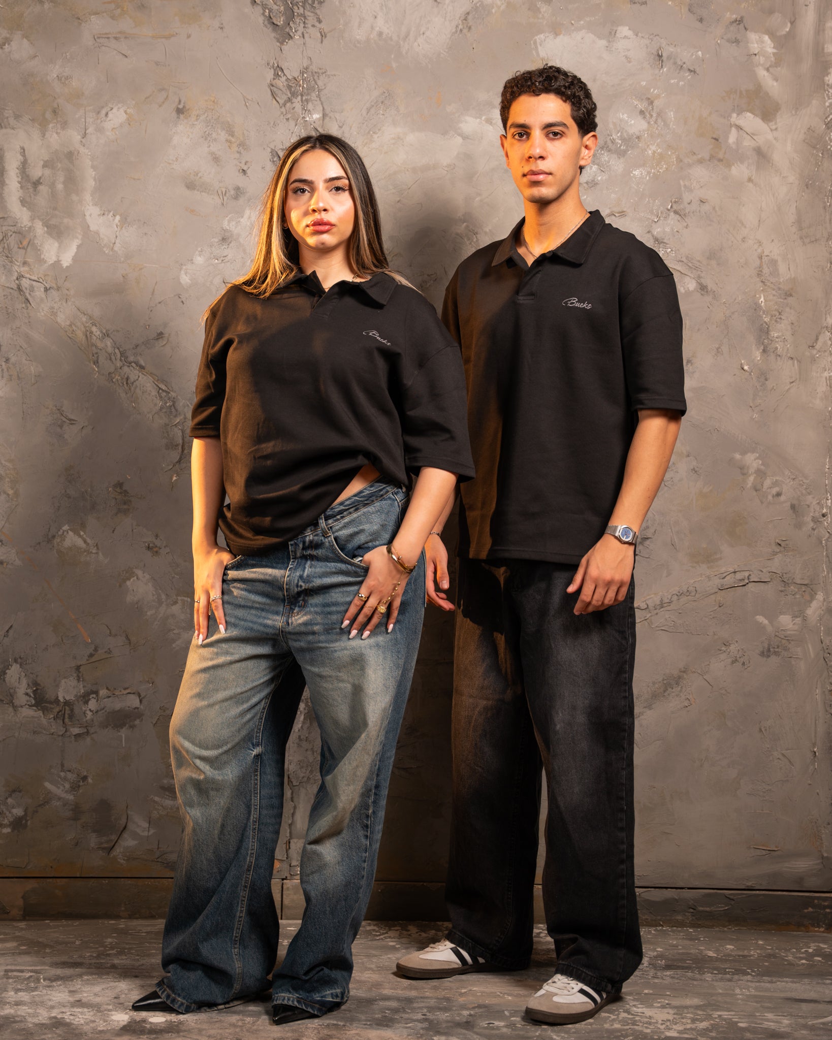 Black Relaxed Fit Polo