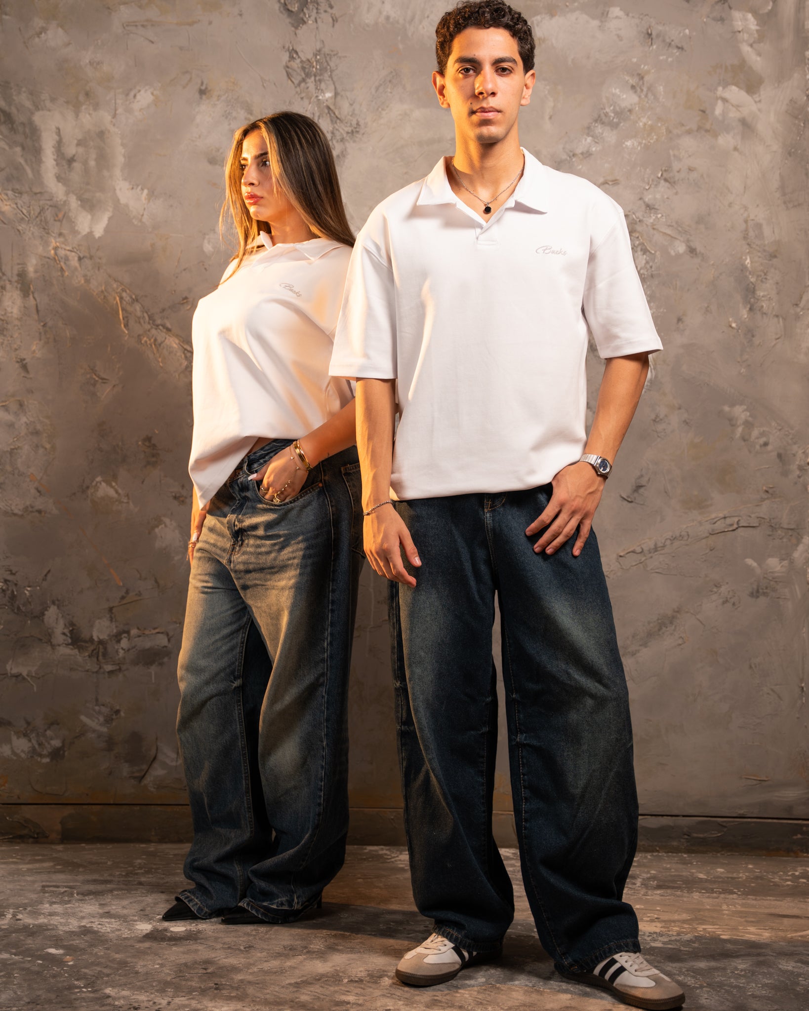 White Relaxed Fit Polo