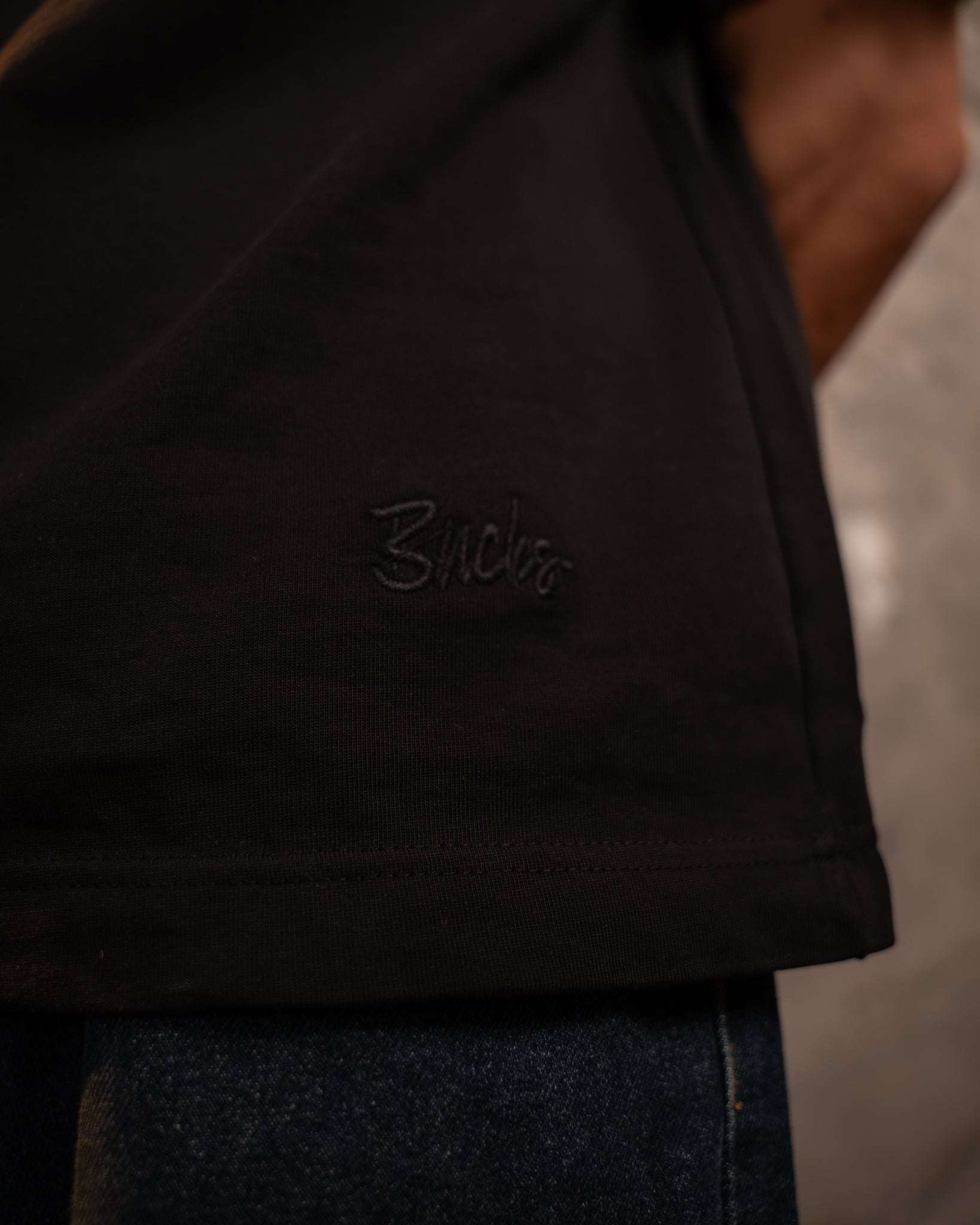 Black Relaxed Fit Basic Tee