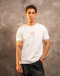 Siganture White & Beige Ringer Tee