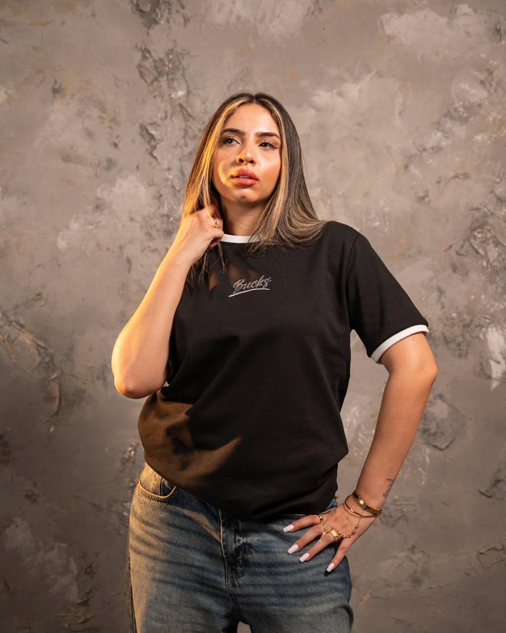Signature Black & White Ringer Tee