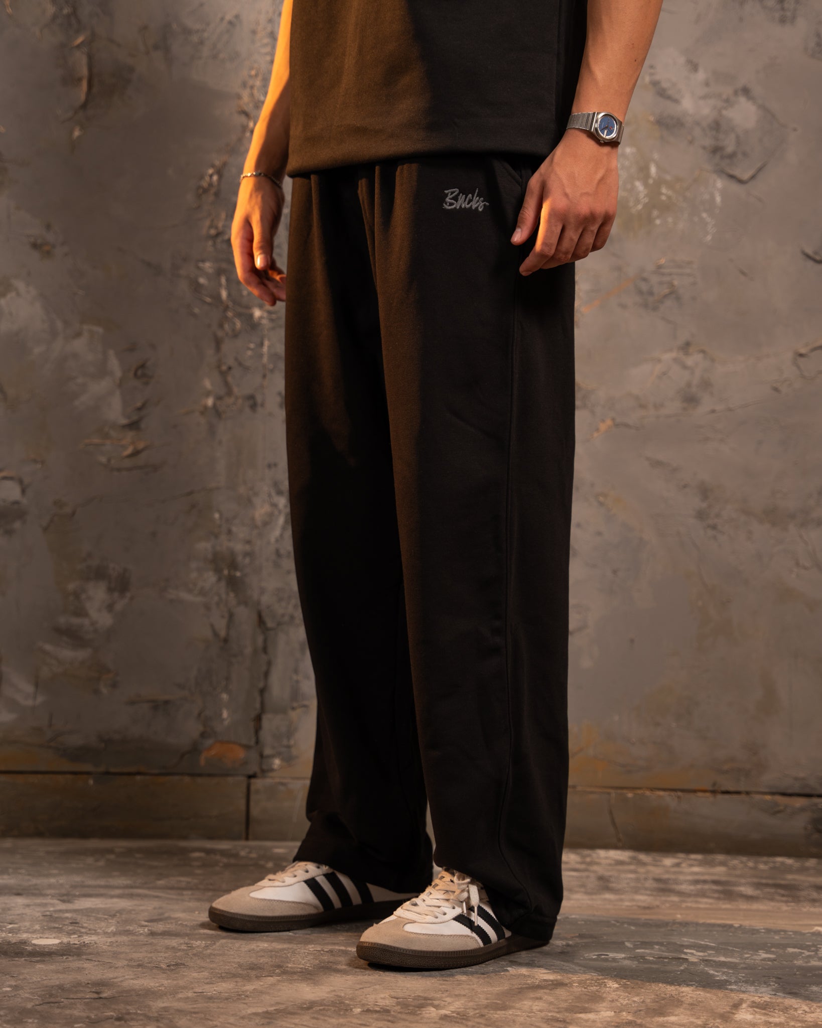 Black Relaxed Fit Sweatpants