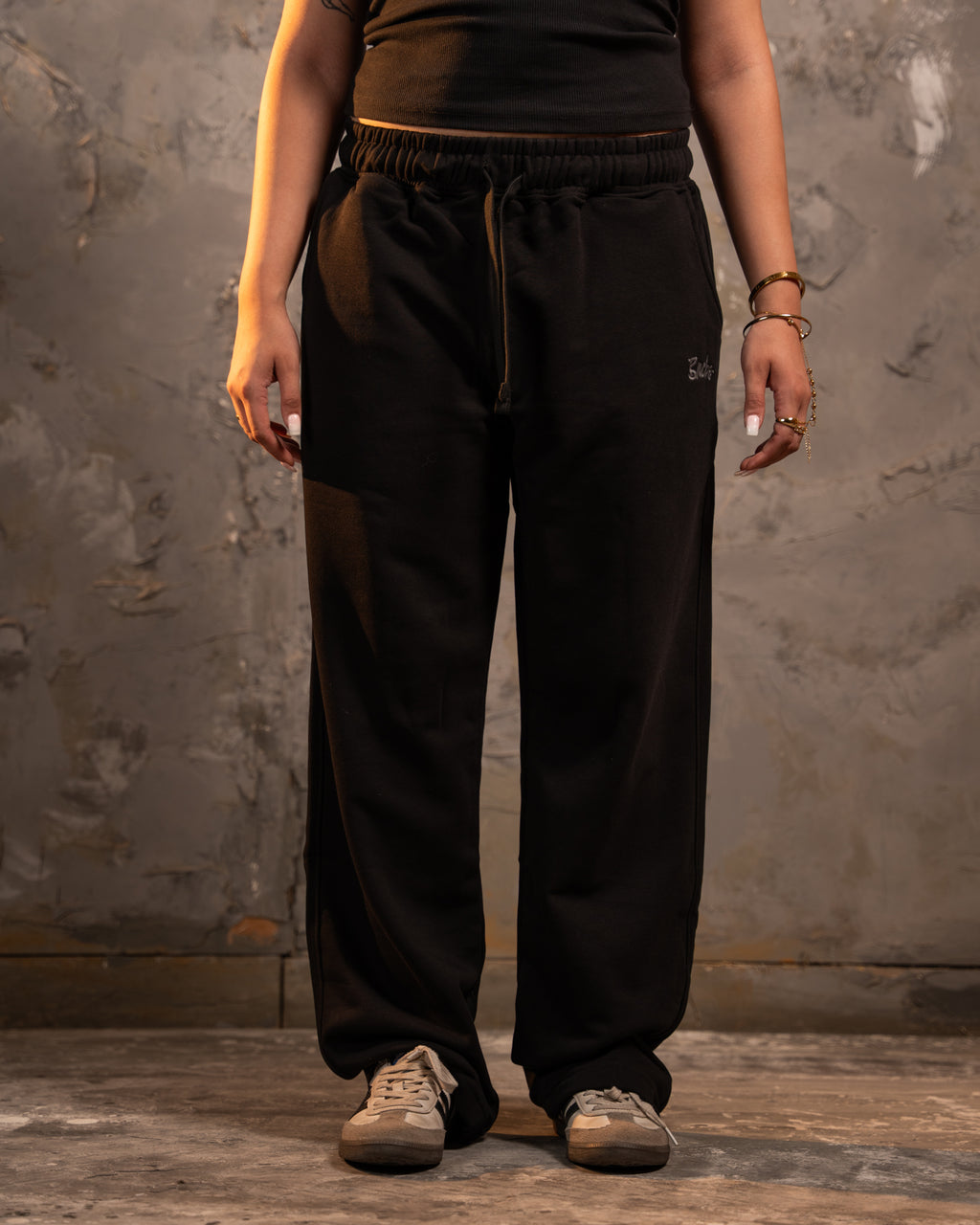 Black Relaxed Fit Sweatpants