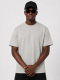 white oversized tee