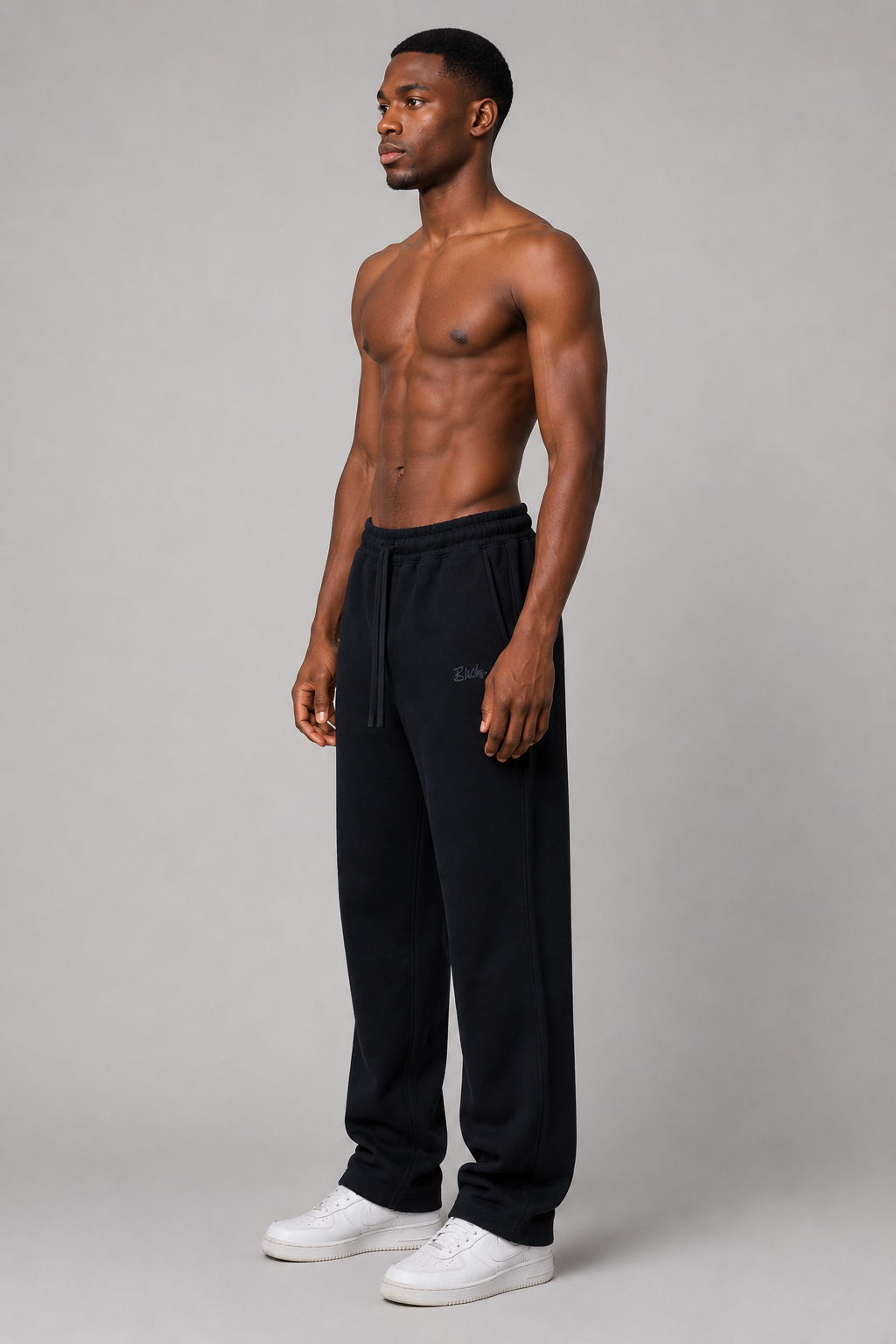 Black Relaxed Fit Sweatpants