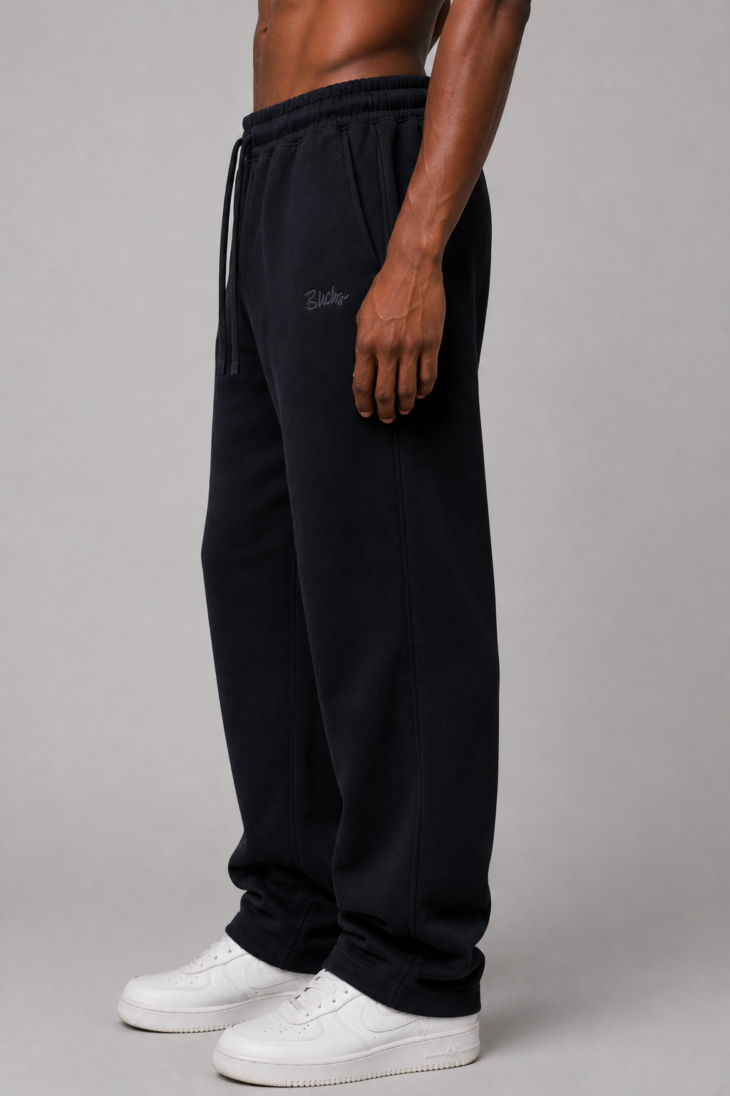 Black Relaxed Fit Sweatpants