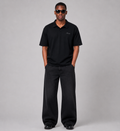 black polo shirt
