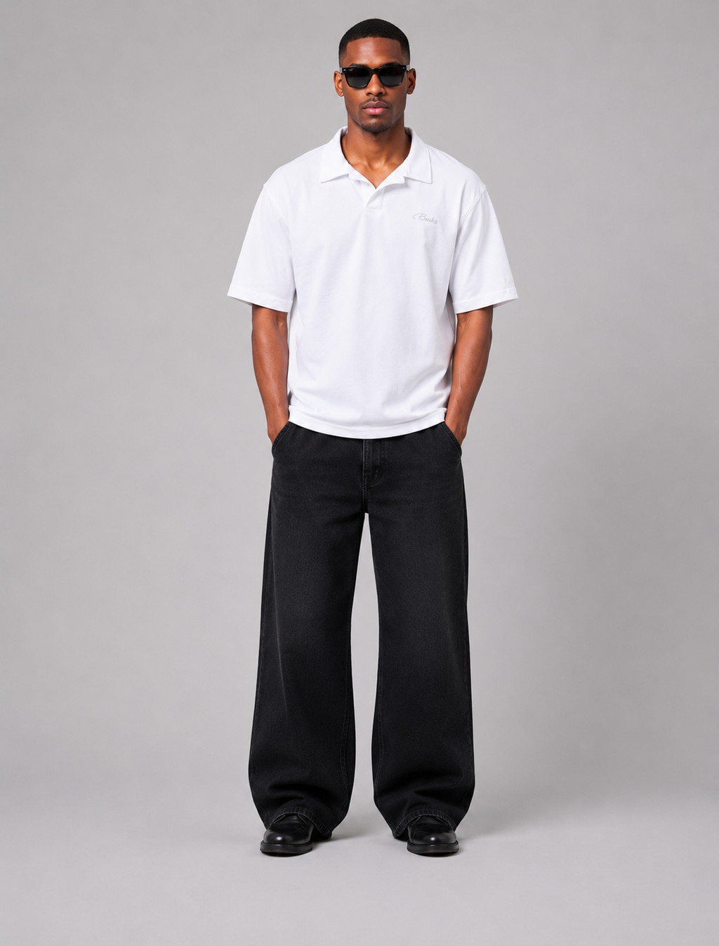white polo shirt