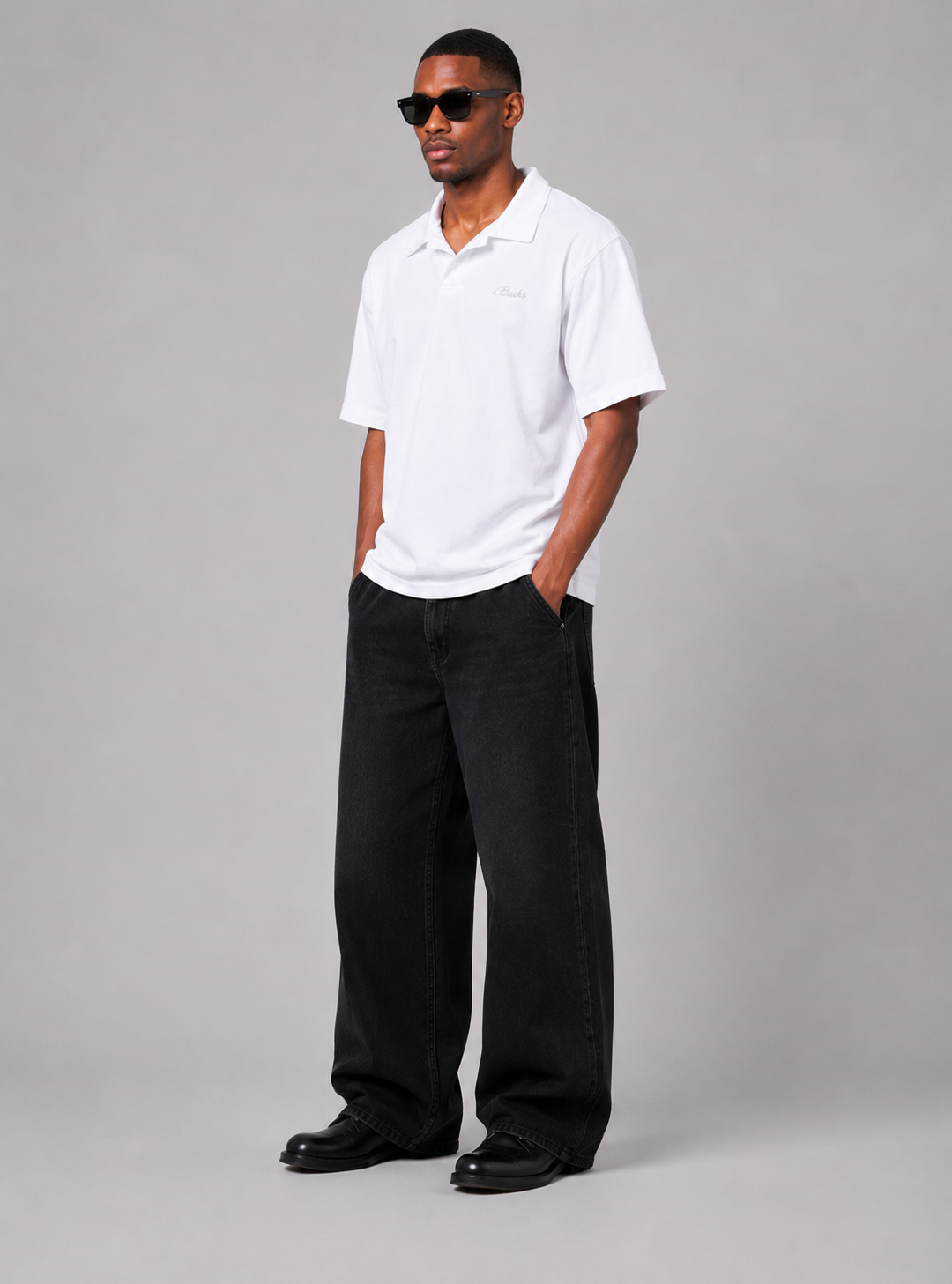 white polo shirt