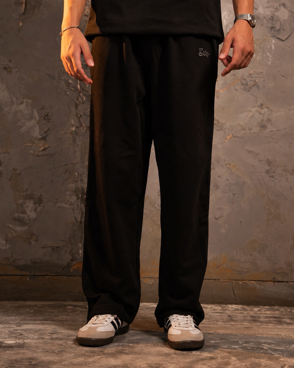 Black Relaxed Fit Sweatpants